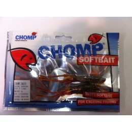 CHOMP SQUID SOFTBAIT, GREEN/RED, 5" (130mm), 11 GRAMS, 2P/BAG TRIAL PACK
